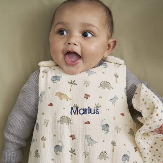 Gigoteuse personnalisable en gaze de coton MINISAURUS multicolore