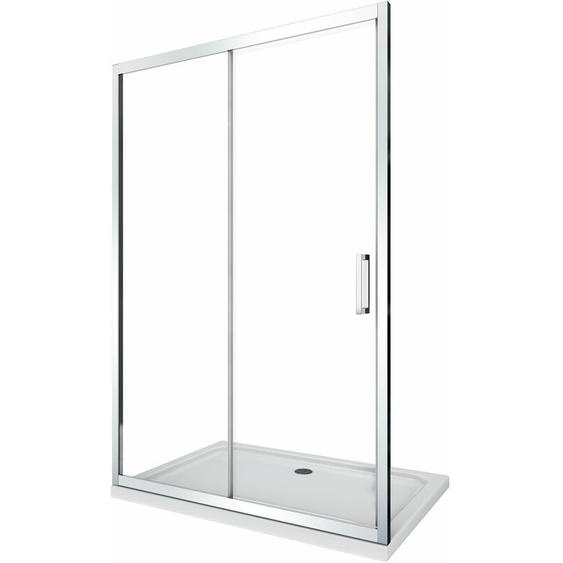 Porte de douche de 6 mm pour installation en niche H.190 avec overture coulissante – 110-115 cm