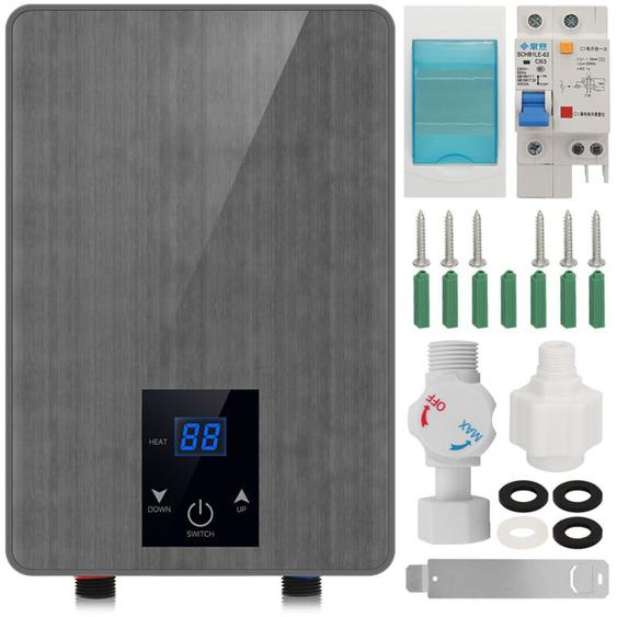 Chauffe eau instantane 5.5kw 220v chauffe eau electrique réglage manuel ipx4 étanche chauffe eau instantane - Gistuch