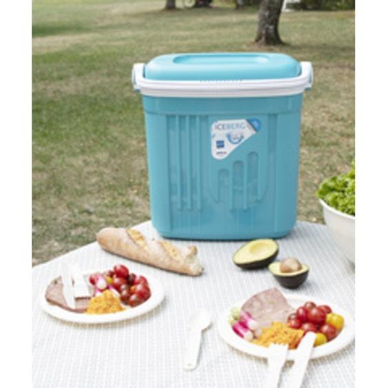 Glacière ICEBERG, 20 litres, bleu clair/blanc