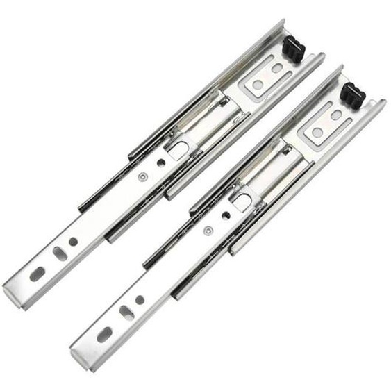 Glissières de tiroir, 2pcs 5in Mini glissières de tiroir courtes Meubles Guide Rail Extension complète Armoire de cuisine