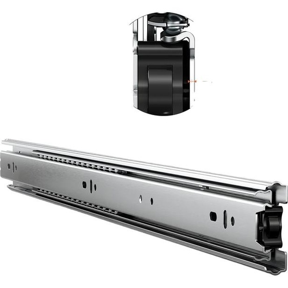 Glissières de tiroir, extraction totale Roulements à billes, capacité de charge 100LB, 22 pouces