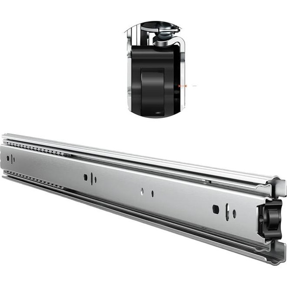 Glissières de tiroir, extraction totale Roulements à billes, capacité de charge 100LB, 24 pouces