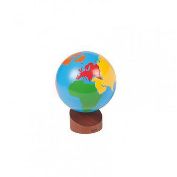 Globe des continents : coloré - jeu Montessori