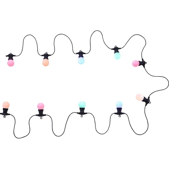 Globo Lighting Guirlande lumineuse LED plastique noir, 10x LED