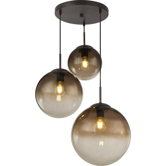 Globo Lighting Lampe à suspendre métal brun, 3x E27