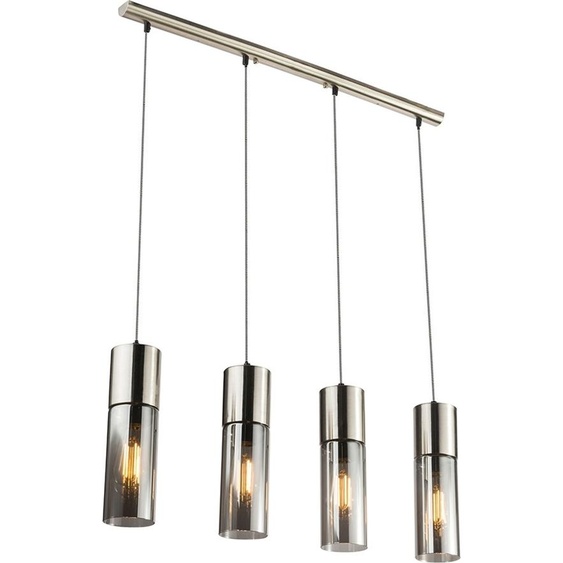 Globo Lighting Lampe à suspendre métal nickel mat, 4x E27