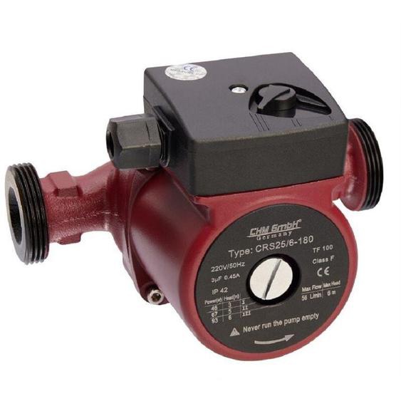 CHM - GmbH Pompe 25-60/180 Pompe de Chauffage Circulation Pompe defficacité - Rot/Schwarz