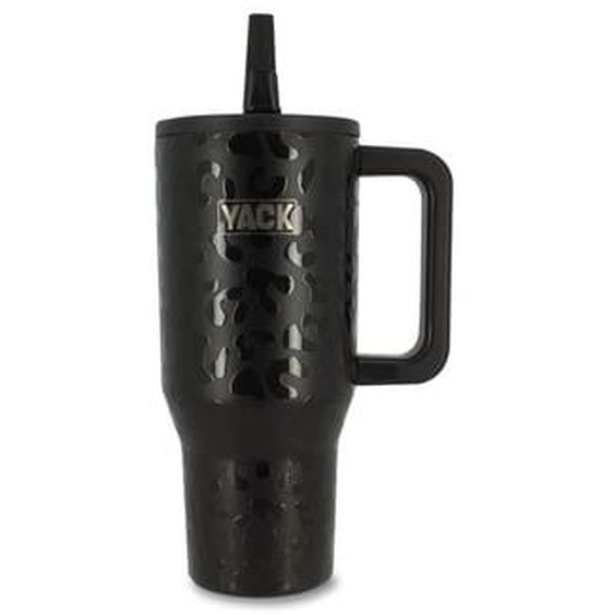 Gobelet isotherme yack 90cl en acier inoxydable leopard noir anti-derap