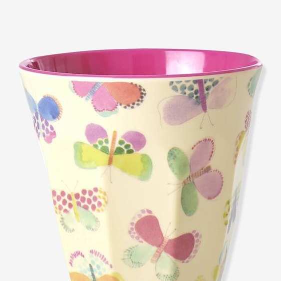 Gobelet mélamine enfant BUTTERFLY rice 250 ml beige