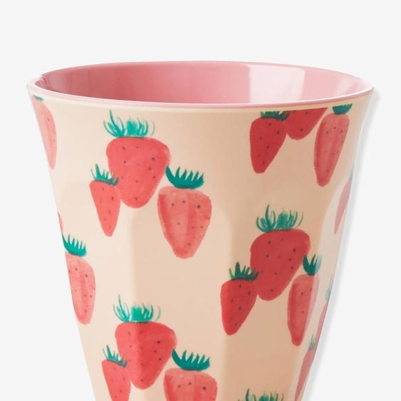 Gobelet mélamine enfant STRAWBERRY rice 250 ml abricot