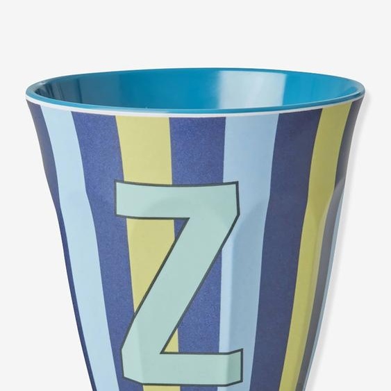 Gobelet mélamine rayé lettre Z rice 250 ml multicolore