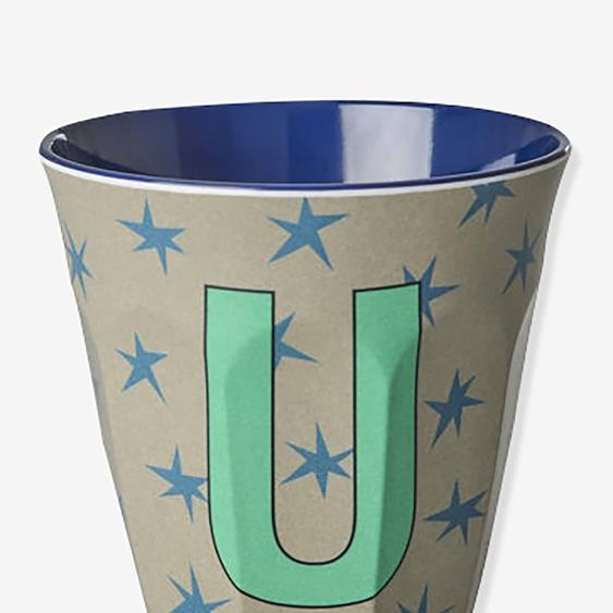 Gobelet moyen en mélamine avec étoiles TABLE U rice, 250 ml multicolore