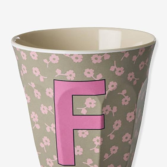 Gobelet moyen en mélamine avec fleurs TABLE F rice, 250 ml multicolore