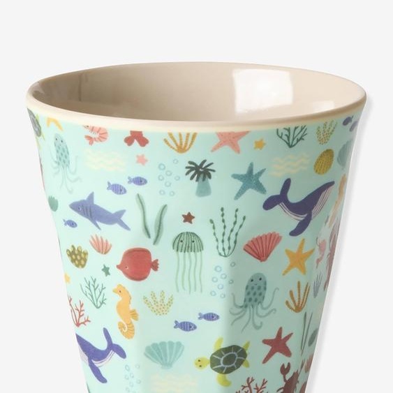 Gobelet moyen en mélamine BLUE OCEAN rice, 250 ml bleu ciel