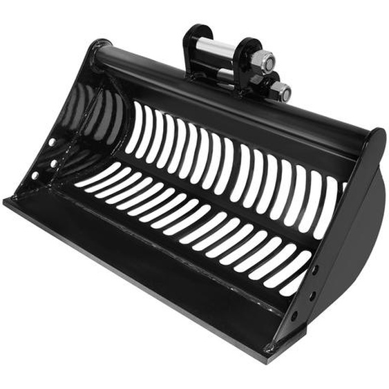 Godet de pelleteuse 60*27*44 cm Mini-godet de pelleteuse avec dents en métal