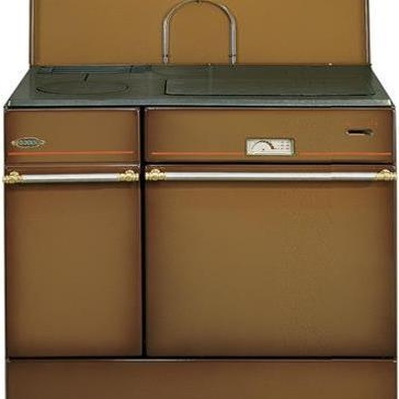 Cuisinière à bois 10.5 kw brun foncé poli - Godin - 240163BRUNFONCEPOLI - arpège