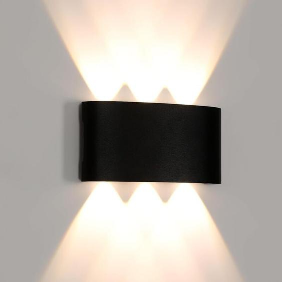 Applique Murale led Extérieur/Intérieur - IP65 Étanche - 17cm - Blanc Chaud 3000K - Éclairage Moderne Up/Down - Salon, Chambre, Salle de Bain - Goeco