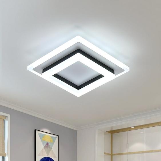 Goeco - Plafonnier Led Carré 24W, Lampe de Plafond en Acrylique, Luminaire Plafonnier led Moderne pour Salon, Chambre, Cuisine, Couloir 6000K