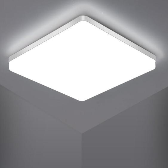 Goeco - Plafonnier led Carré, Lampe de Plafond led, IP44 Plafonnier led, Luminaire Plafonnier Applicable à Salle De Bain, Salon, Cuisine, Chambre,