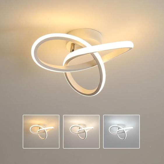 Goeco - Plafonnier Led Dimmable 20W Moderne Lampe de Plafond Dimmable 3000K/4000K/6000K Pour Cuisine Salle à Manger Chambre Couloir Entrée Balcon