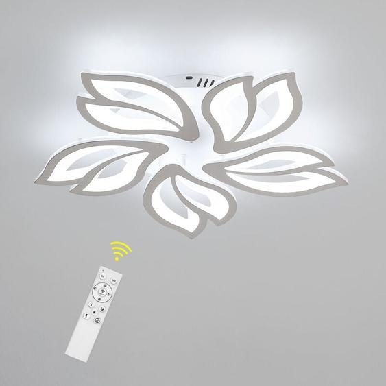 Goeco - Plafonnier led Dimmable, Creative Fleur de Forme Lampe de Plafond Moderne Lustres led, Luminaire Plafonnier Design de Pétale pour Salon,