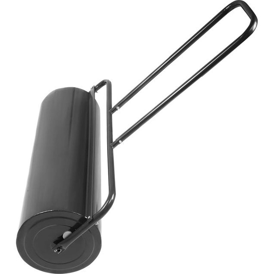 GOFLAME Rouleau à Gazon de Jardin 48L Rempli deau & Sable avec Poignée en Acier Haute Résistance, Ø 32 CM du Rouleau, Idéal pour Obtenir Une Pelouse Uniforme 114 x 60 x 32cm, Noir