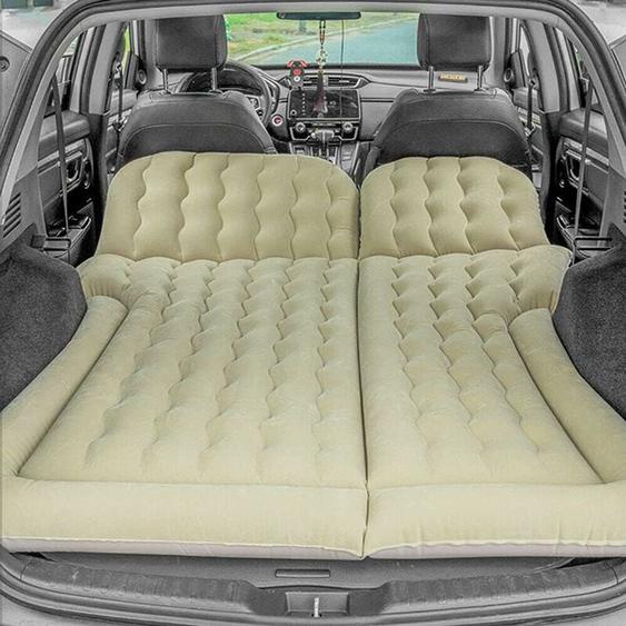Gojoy - Matelas gonflable portable avec surface floquée - Déhoussable - Pour voiture et suv - Avec pompe - Convient pour les voyages et le camping