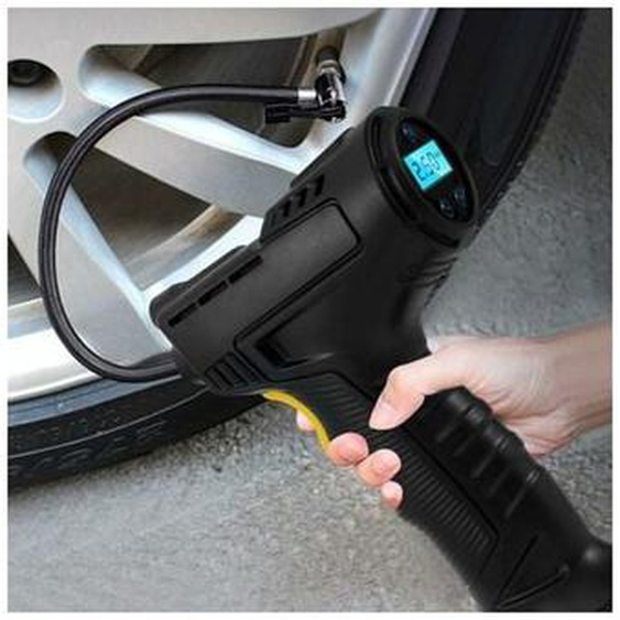 Gonflable Sans Fil Portable Gonfleur de Pneu 120W Compresseur dAir Pompe de Pneu pour Voitures, Motos, Vélos avec Jauge de Pression Numérique led