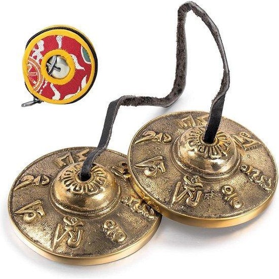 Gong de méditation en métal, couleur cannelle