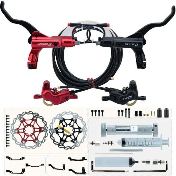 Goodtaste ZOOM HB-876E 4 pistons disque frein hydraulique Scooter électrique pliant 203 VTT mise hors tension noir rouge 160 e-bike vélo 180