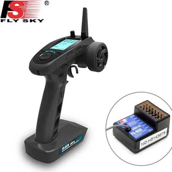 GOOLSKY FlySky FS-GT5 2.4G 6CH AFHDS RC Émetteur w/ FS-BS6 Récepteur pour RC Voiture Bateau