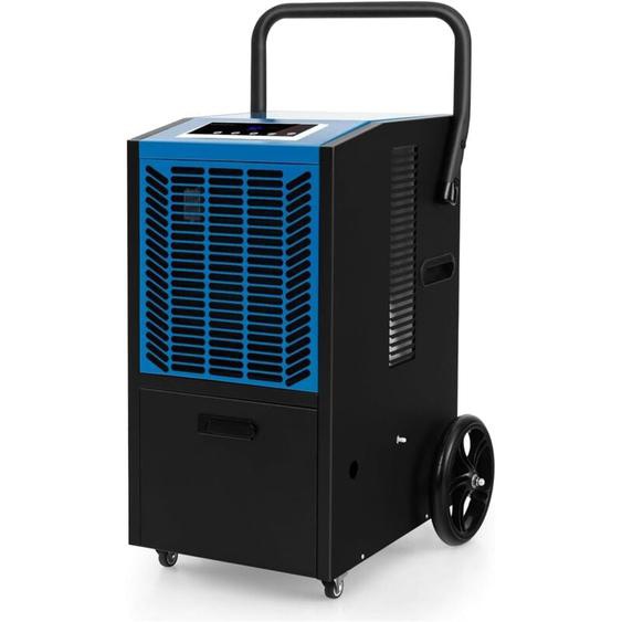 Goplus - 66L/Jour Déshumidificateur Industriel pour 418 M²-Minuterie 24H,Mobile avec Pompe/Tuyau de Drainage pour Dégâts dEau,pour