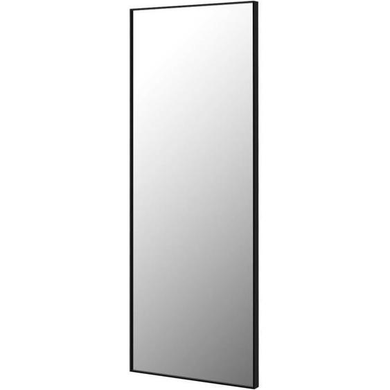 GOPLUS Miroir Pleine Longueur 150x56CM,Miroir Rectangulaire sur Pied avec Cadre en Aluminium,Verre Antidéflagrant,Noir