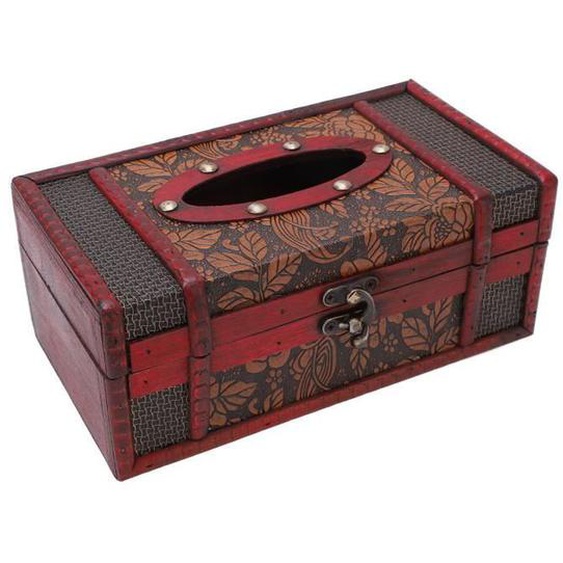 GOTOTOP porte-boîte à mouchoirs rétro Boîte à mouchoirs en bois Style Vintage Durable bois Texture classique porte-boîte à