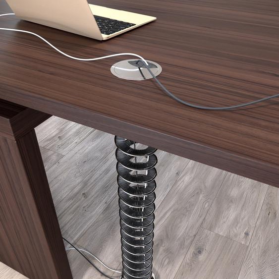 Goulotte extensible Helix passe-câbles, 70 à 110 cm - Chrome