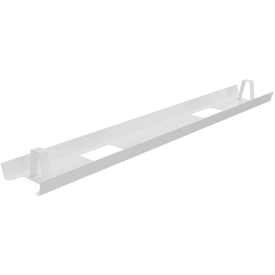 Goulotte métal délectrification horizontale de câbles pour bureau L. 110 cm - Blanc