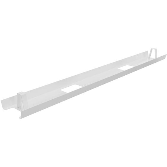Goulotte métal délectrification horizontale de câbles pour bureau L. 130 cm - Blanc