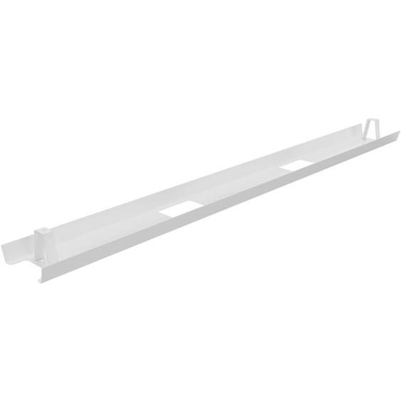 Goulotte métal délectrification horizontale de câbles pour bureau L. 150 cm - Blanc