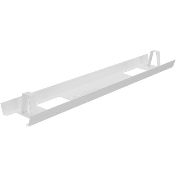 Goulotte métal délectrification horizontale de câbles pour bureau L. 90 cm - Blanc