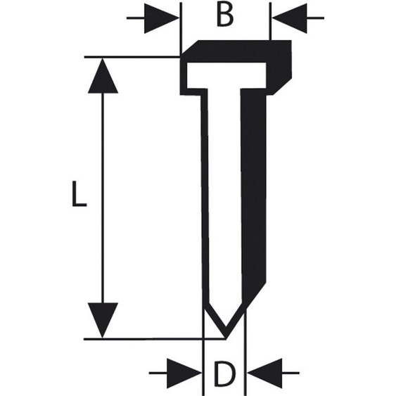 Goupille à tête fraisée SK64 20NR, 38 mm acier inoxydable, 2000 pcs.