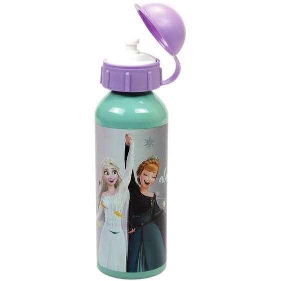 Gourde Aluminium La Reine Des Neiges 52 Cl 520 Ml À Clapet Et Anse Bleu Lagon