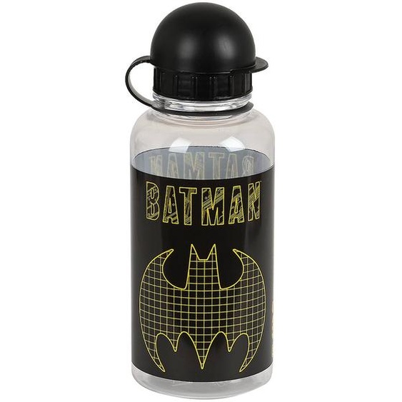 Gourde Batman Comix 500 Ml Transparente – Capuchon Dôme Batman Noir / Jaune