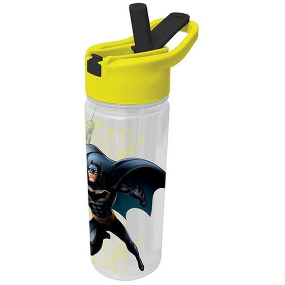 Gourde Batman Gotham City 500 Ml Avec Paille Et Bouchon À Bascule Batman Noir / Jaune