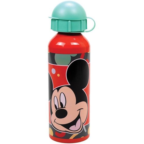 Gourde En Aluminium Mickey Mouse Avec Paille 52 Cl Noir / Rouge