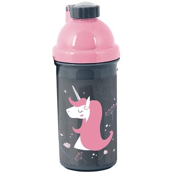 Gourde Enfant Licorne En Plastique 18 Cm Noir