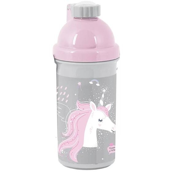 Gourde Enfant Licorne Make A Wish! En Plastique 18 Cm Gris / Rose / Foncé / Noir