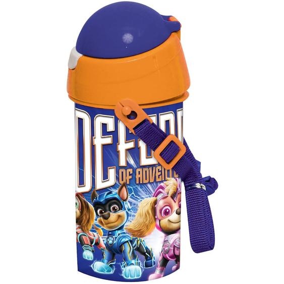 Gourde Enfant Pat Patrouille Pvc 500 Ml Avec Sangle Amovible Orange