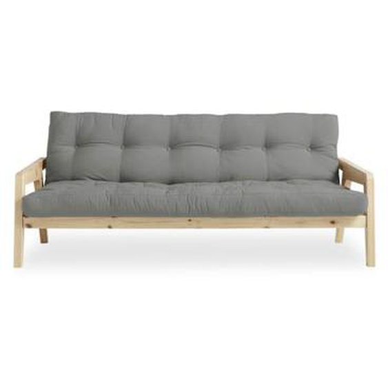 GRAB - Canapé convertible en bois naturel et tissu
