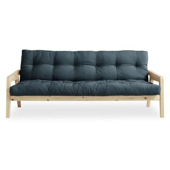 GRAB - Canapé convertible en bois naturel et tissu